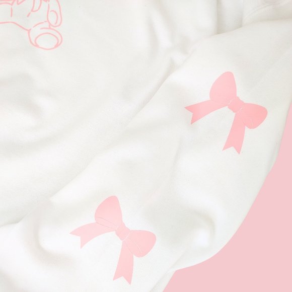 Teddy Bear Pink Bow Sweatshirt - Picture 4 of 9